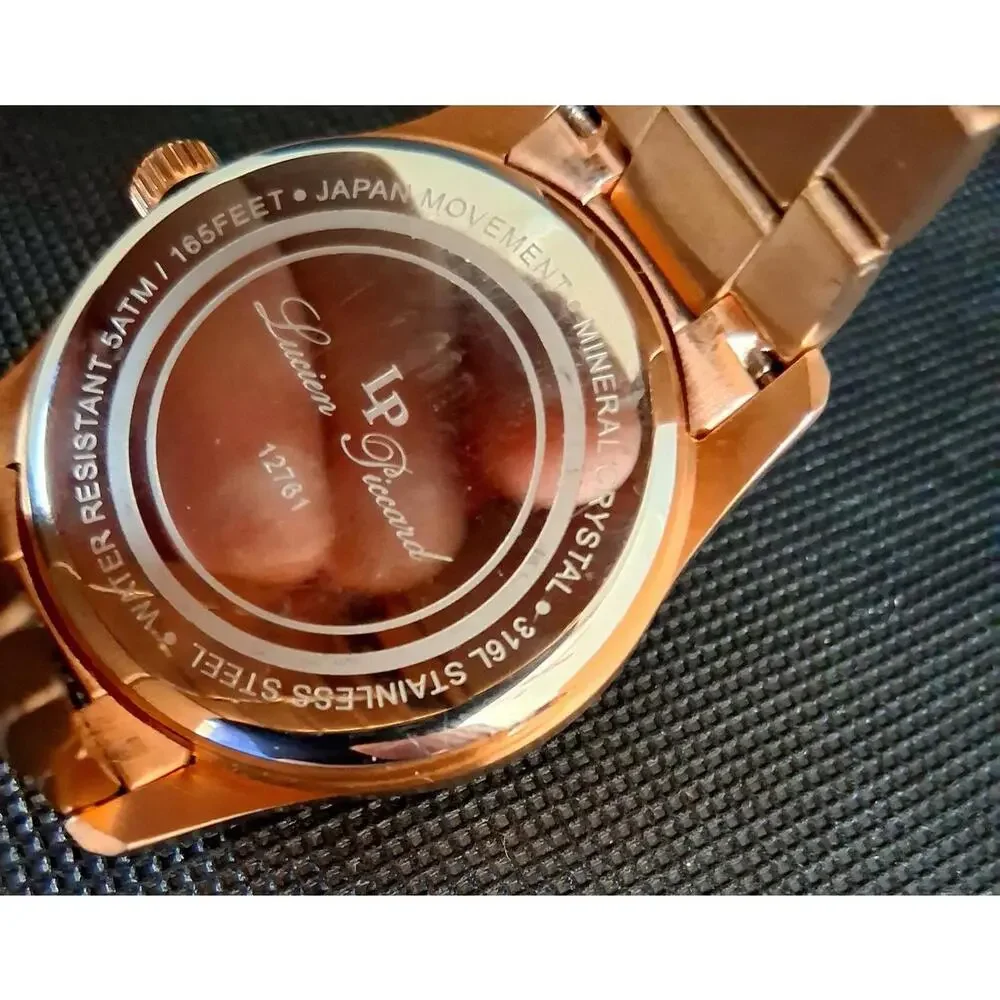Lucian Piccard Stellar LP12761 Rose Gold Like New Mens Watch
